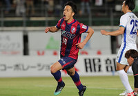 ロングパス一本で抜け出した仲間 隼斗がトップスピードのままニア上を打ち抜き、岡山が勝ち越しに成功【明治安田Ｊ２ 第10節 岡山vs徳島】