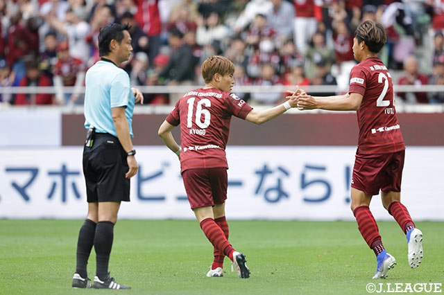 後半37分、古橋 亨梧（#16）の得点で神戸が1点差に詰め寄る！【明治安田Ｊ１ 第9節 神戸vs川崎Ｆ】