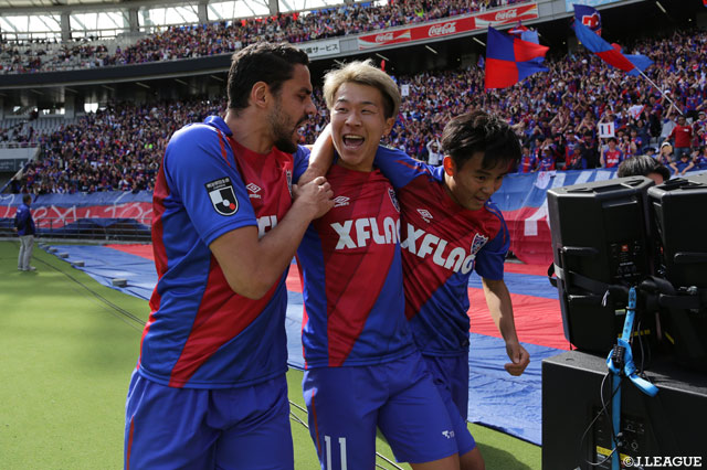 久保 建英のスルーパスを受けた永井 謙佑が冷静に流し込み、FC東京が前半終了間際にリードを奪う【明治安田Ｊ１ 第9節 FC東京vs松本】