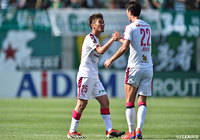 ブルーノ メンデスのシュートはGKに塞がれるもこぼれ球に反応した奥埜 博亮が押し込みC大阪が点差を2点に広げる【明治安田J1 第10節 松本vsC大阪】