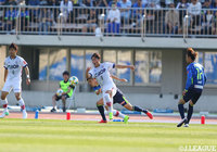 3試合連続ゴールの期待がかかったイ ヨンジェ(岡山)だが、山形守備陣に思うような仕事はさせてもらえず【明治安田J2 第12節 山形vs岡山】