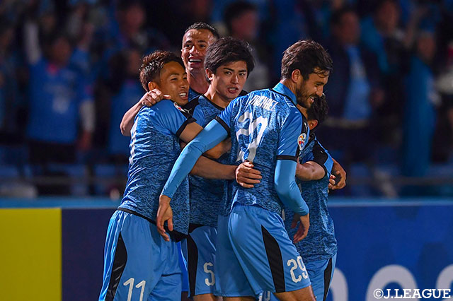 後半21分、右からのクロスを谷口 彰悟（#5）が頭で合わせ、値千金の逆転ゴールを決める！【ACL GS MD5 川崎Ｆvs上海上港】