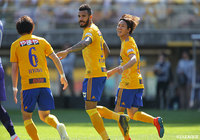 仙台が右サイドを突破すると、マイナスのクロスにハモン ロペスが合わせ、86分に同点に追いつく!【明治安田J1 第11節 仙台vs広島】