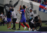 今季リーグ戦初ゴールを決めた久保 建英(FC東京)。ゴール後には「T」のパフォーマンスを披露!【明治安田J1 第11節 FC東京vs磐田】