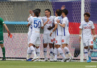 後半にドゥドゥが2得点を奪い、甲府がリードを3点に広げる【明治安田Ｊ２ 第14節 福岡vs甲府】