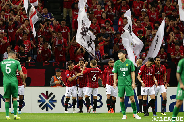 負傷した柏木に代わり、投入された長澤 和輝（#7）が貴重な先制点を奪い、浦和が先制に成功！【ACL GS MD6 浦和vs北京中赫国安】