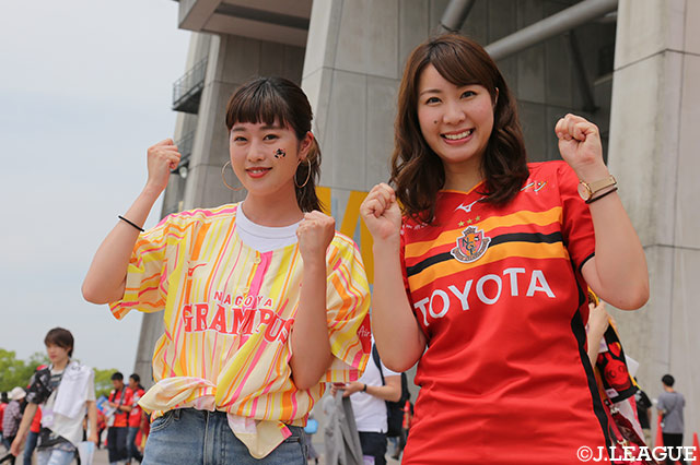 女性限定ガールズユニフォームを着て応援♪【明治安田Ｊ１ 第13節 名古屋vs松本】