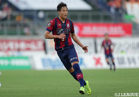 リーグ得点ランクトップに立つイ ヨンジェ(岡山)。4試合連続ゴールとはならなかった【明治安田J2 第16節 岡山vs愛媛】