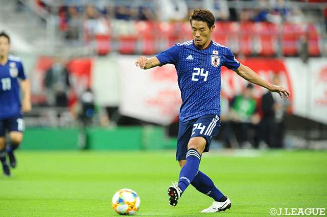 キャプテンの柴崎 岳とダブルボランチを組んだ守田 英正（川崎Ｆ）。後半16分までプレー【国際親善試合 日本vsトリニダードトバゴ】