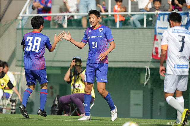 U-20ワールドカップ帰りの原 大智がキーパーの弾いたボールに反応し、F東23が先制点を奪う【明治安田Ｊ３ 第11節 F東23vs長野】