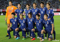 日本代表のスターティングメンバー。水曜日からは6人の先発メンバーを変更し、1トップには約4年ぶりに永井 謙佑(FC東京/#13)が入った【国際親善試合 日本vsエルサルバドル】