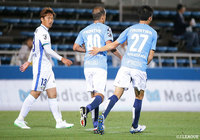 レアンドロ ドミンゲスがドリブルで切れ込み、ペナルティエリア手前からコントロールシュートを放つ！これが決まり横浜FCが終了間際に1点を返す【明治安田Ｊ２ 第18節 横浜FCvs徳島】