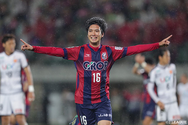 武田 将平の豪快なキャノン砲が決まり、岡山が試合終盤に待望の先制点をゲット【明治安田Ｊ２ 第18節 岡山vs山口】