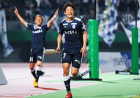 五領の折り返しを赤尾 公が押し込み、ホームの鹿児島が先制点を挙げる【明治安田Ｊ２ 第19節 鹿児島vs栃木】