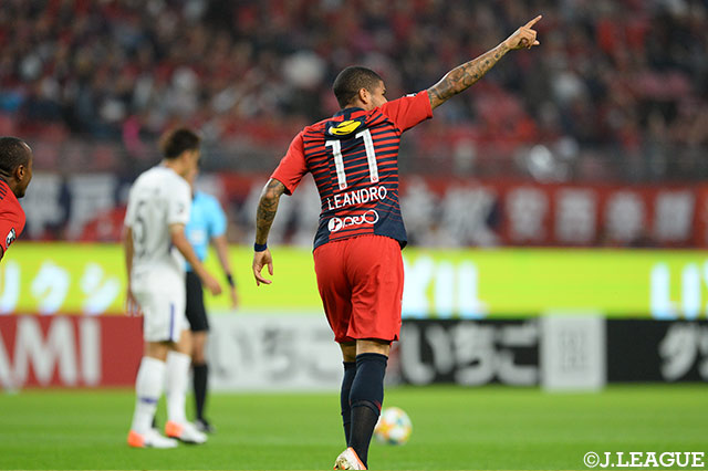 レアンドロ（鹿島）が試合開始からまだ1分も経過していない電光石火の先制点を挙げる！【明治安田Ｊ１ 第17節 鹿島vs広島】