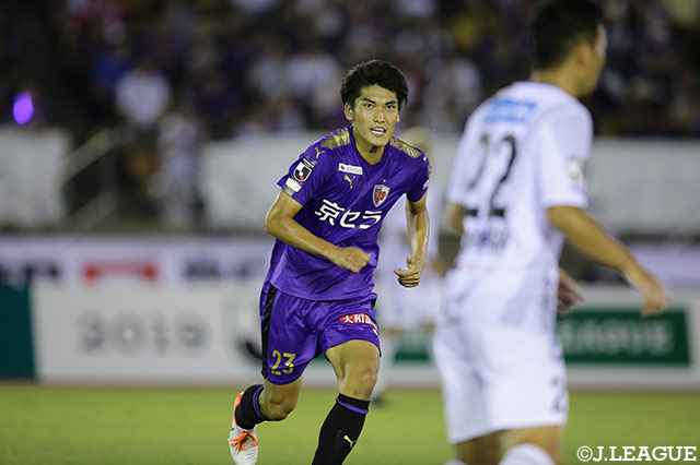 際どいシュートを放つなど存在感を発揮した一美 和成（京都）だが、4試合連続ゴールとはならず【明治安田Ｊ２ 第21節 京都vs長崎】