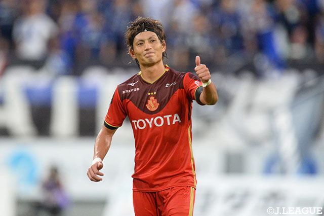 左サイドからのクロスを宮原 和也が押し込み、名古屋の1点リードで前半を折り返す【明治安田Ｊ１ 第20節 名古屋vsＧ大阪】