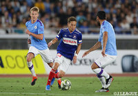 スピードに乗ったドリブルでマンチェスター・シティを相手に見せ場を作った仲川 輝人（横浜FM）【EUROJAPAN CUP 2019 横浜FMvsマンチェスター・シティFC】