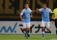 磐田がFKのチャンスを得ると、山本のクロスに今野 泰幸がドンピシャで合わせ1点を返す【明治安田J1 第21節 仙台vs磐田】