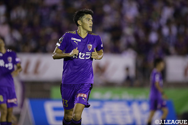 2得点を奪い、快勝に貢献した一美 和成（京都）。今季の自身の得点を11に伸ばした【明治安田Ｊ２ 第26節 京都vs東京Ｖ】