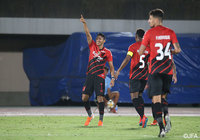 後半11分、かつて新潟に所属したホニが胸トラップから強烈なシュートをネットに突き刺し、アトレチコPRがリードを広げる【JリーグYBCルヴァンカップ/CONMEBOLスダメリカーナ 王者決定戦 湘南vsアトレチコ パラナエンセ】