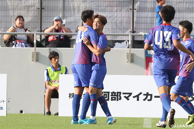 矢島のパスを宮崎 幾笑がダイレクトで流し込み、アウェイのF東23が先制に成功！【明治安田Ｊ３ 第21節 岩手vsF東23】