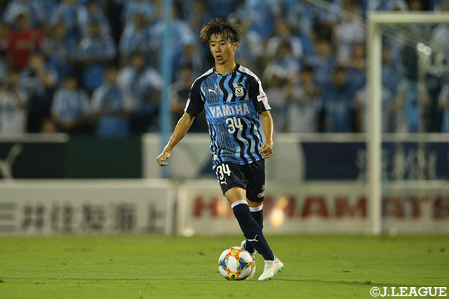 Ｊ１初先発となった針谷 岳晃（磐田）。フル出場を果たした【明治安田Ｊ１ 第25節 磐田vs広島】