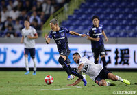 中盤で攻撃の芽を摘む井手口 陽介（Ｇ大阪）。フル出場で無失点勝利に貢献【ルヴァンカップ 準々決勝 第1戦 Ｇ大阪vsFC東京】