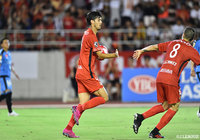 ジョアン シミッチのシュートはGKに防がれるも、こぼれ球に反応した長谷川 アーリアジャスールが押し込み名古屋が1点を返す【ルヴァンカップ 準々決勝 第2戦 名古屋vs川崎F】