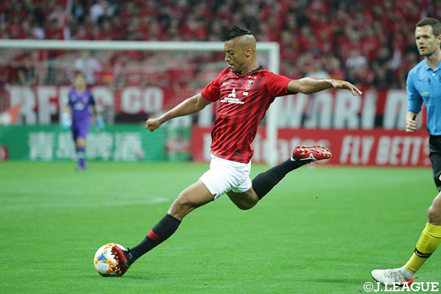 関根からパスを受けたファブリシオがそのまま素早くゴール方向へ向いて右足を一閃！鋭く放たれたシュートがゴール右に突き刺さり、浦和が先手を奪う！【ACL 準決勝 第1戦 浦和vs広州恒大】