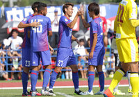 田川 亨介（#27）がマイナスのクロスをダイレクトで合わせ、F東23が幸先良く先制点を挙げる【明治安田Ｊ３ 第25節 F東23vs熊本】