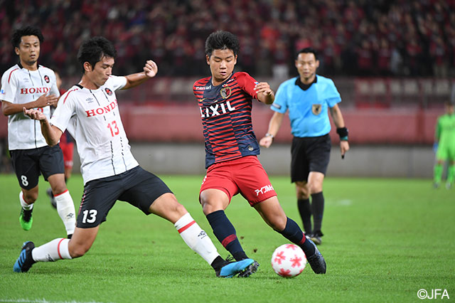 前線に入った有馬 幸太郎（鹿島）。フル出場も得点を奪うことはできず【天皇杯 準々決勝 鹿島vsHonda】