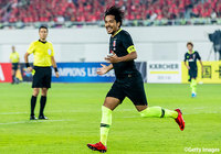 後半5分、右サイドの橋岡からのクロスを興梠 慎三が頭で合わせて、浦和が先制!【ACL 準決勝 第2戦 広州恒大vs浦和】