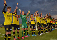 4発快勝の柏は優勝に向け弾みを付ける2連勝を達成。勝点を75に伸ばし、首位をキープした【明治安田Ｊ２ 第38節 柏vs福岡】