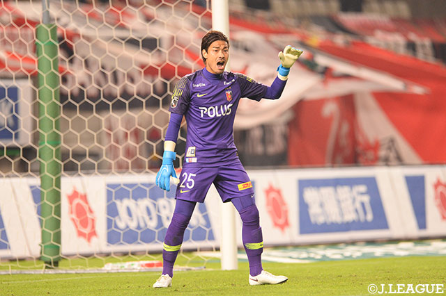 ＡＣＬ決勝第1戦は西川が出場停止となるため、代役を務めた福島 春樹（浦和）。土居のシュートをストップするなど見せ場を作ったが、無失点には抑えられず【明治安田Ｊ１ 第30節 鹿島vs浦和】