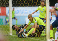 後半AT、右からのCKに走り込んだ田代 雅也(栃木)が右足で合わせ、土壇場で勝ち越しゴールを獲得!【明治安田J2 第39節 栃木vs新潟】