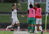 小屋松のクロスに中央で反応した一美 和成がうまく合わせ、京都が追加点を獲得する【明治安田J2 第40節 琉球vs京都】