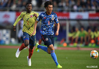 後半から途中出場した小川 航基(水戸)は裏への抜け出しや積極的なシュートなど数多く相手ゴールに迫った【国際親善試合 U-22日本vsU-22コロンビア】