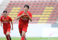 前半43分に追加点をマークした村上 千歩（名古屋U-18）。これが大会通算7点目となり、得点王に輝いた【Ｊユースカップ 決勝 Ｇ大阪ユースvs名古屋U-18】