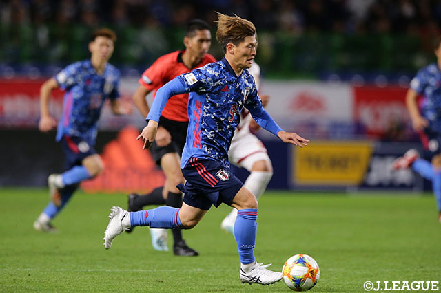 後半開始から投入され、A代表デビューを飾った古橋 亨梧（神戸）。得意のドリブル突破や2列目からの飛び出しなど積極的にプレー【国際親善試合 日本vsベネズエラ】