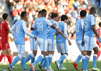 小川のクロスに中央で松本が触りコースを変えると、最後は大久保 嘉人が押し込み磐田が再びリードを奪う【明治安田J1 第33節 磐田vs名古屋】