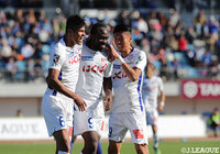 失点から2分後、ピーター ウタカ(甲府/#9)が試合を振り出しに戻す同点ゴールを獲得!【J1参入プレーオフ 1回戦 徳島vs甲府】