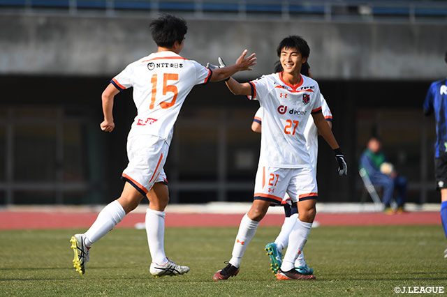 1戦目に2ゴールを決めた大澤 朋也がこの日も得点を奪い大宮Ｕ１８がリードを2点に広げる【JINYC GS 第2節 Ｇ大阪ユースvs大宮Ｕ１８】