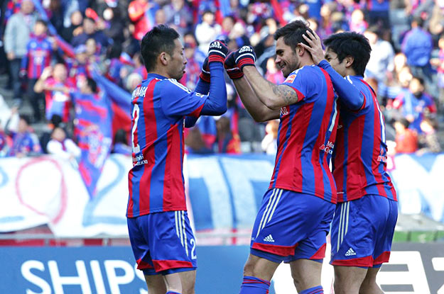 Ｊ初ゴールを決めたエドゥー