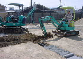 暗渠排水の敷設