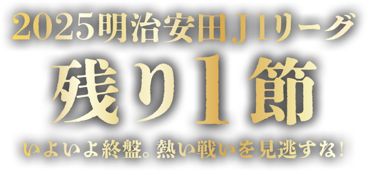 2025明治安田j1リーグ 優勝・ACL争い