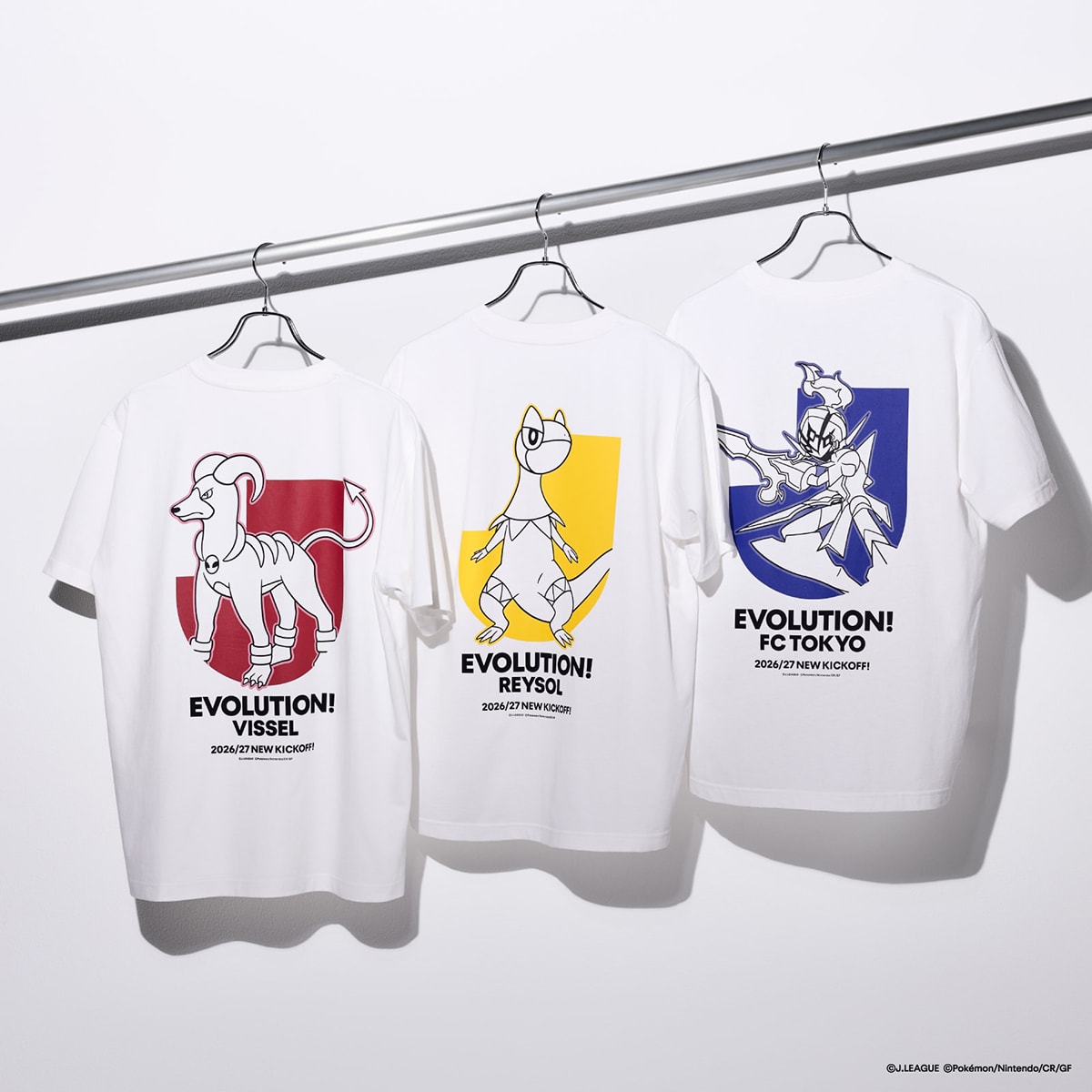 ポケモンとＪクラブのコラボTシャツ ホワイト