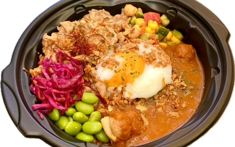 あいがけ（mahanaカレー＆白ごま担担ポーク）