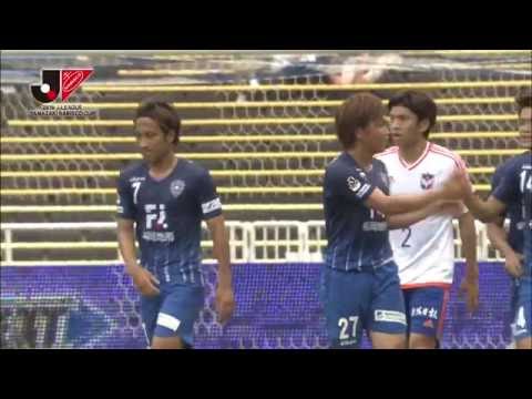 金森 健志（福岡）平井からのボールをゴール左に決める【ゴール動画：GS 第7節 福岡vs新潟】