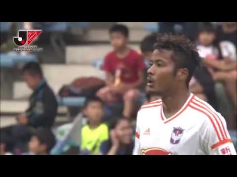 鈴木 武蔵（新潟）CKから高い打点のヘディングシュート【ゴール動画：GS 第7節 福岡vs新潟】